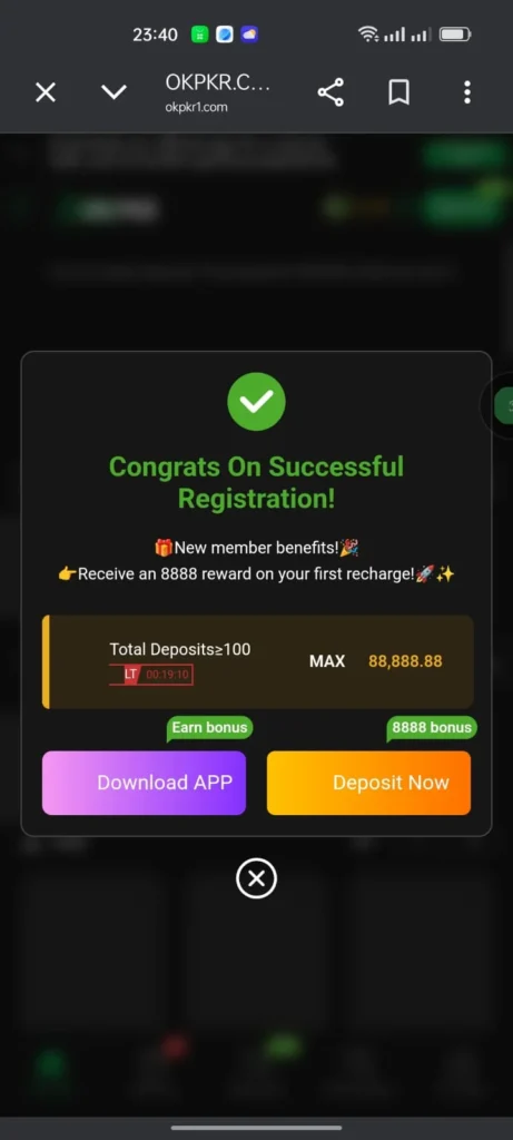 Okpkr game Welcome